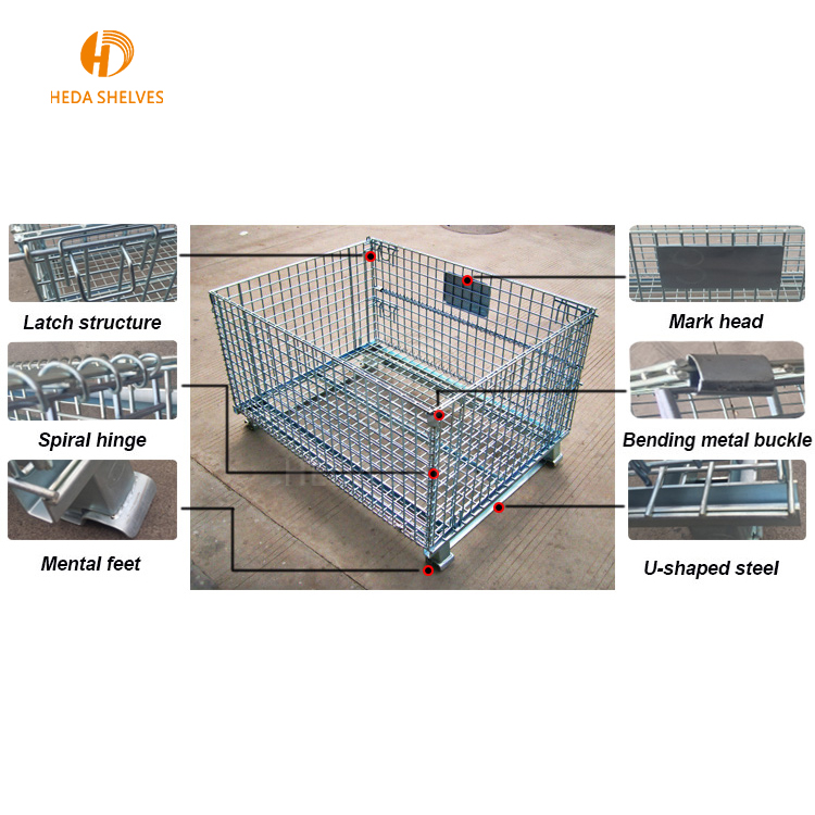 Storage metal cage with roller