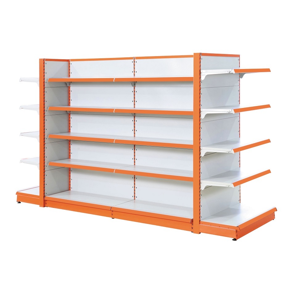Customized gondola with end shelves supermarket display shel