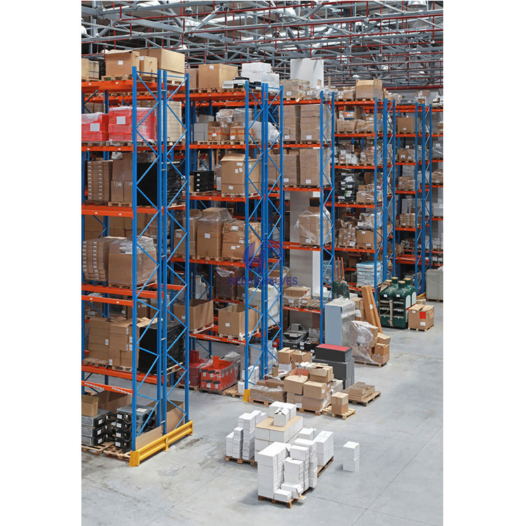 Warehouse uprights pallet rack